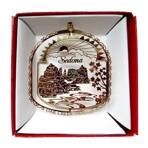 Sedona Arizona Brass Ornament Southwest Travel Souvenir Oak Creek Canyon